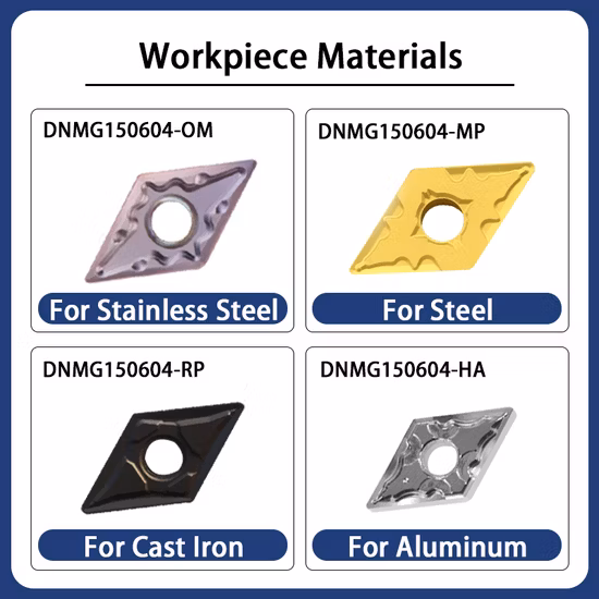 CNC-Hartmetallschneidwerkzeuge Wendeschneidplatten Wolframzementierte Hartmetalleinsätze zum Drehen/Fräsen/Gewindeschneiden/Nuten/Bohren