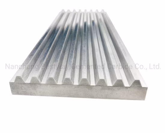 Hartmetall-Backenplatte zerteilt Zahnplatte für Bergbau-Brechermaschinen